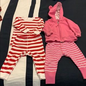 2 Hanna Andersson sets, 1 onesie